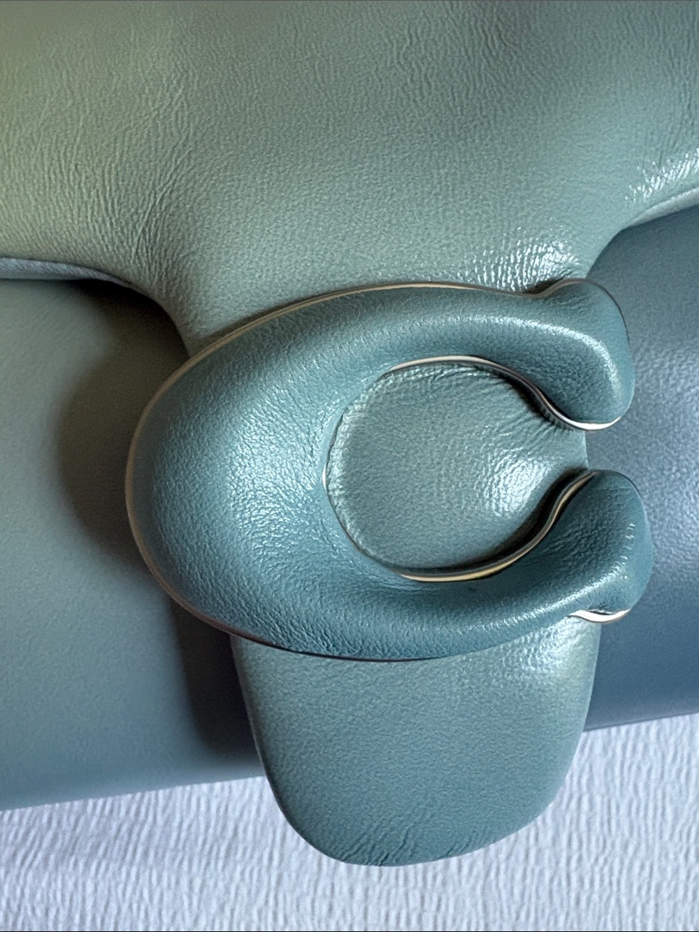 Coach Puffy Tabby 26 Ombre Leather Shoulder Bag - Blue and Green - Picture 2 of 7